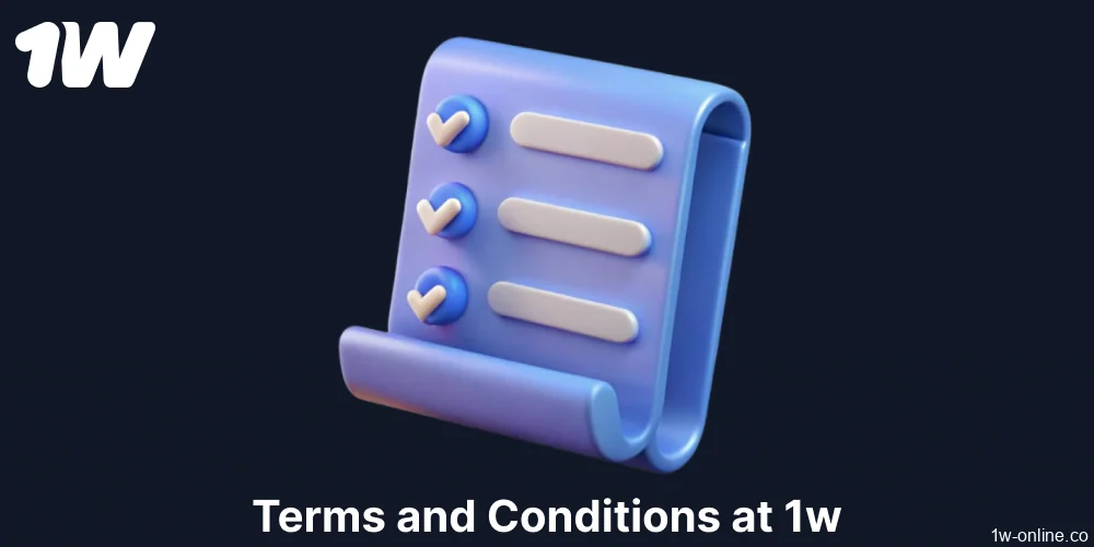 1w terms and conditions for players from Europe